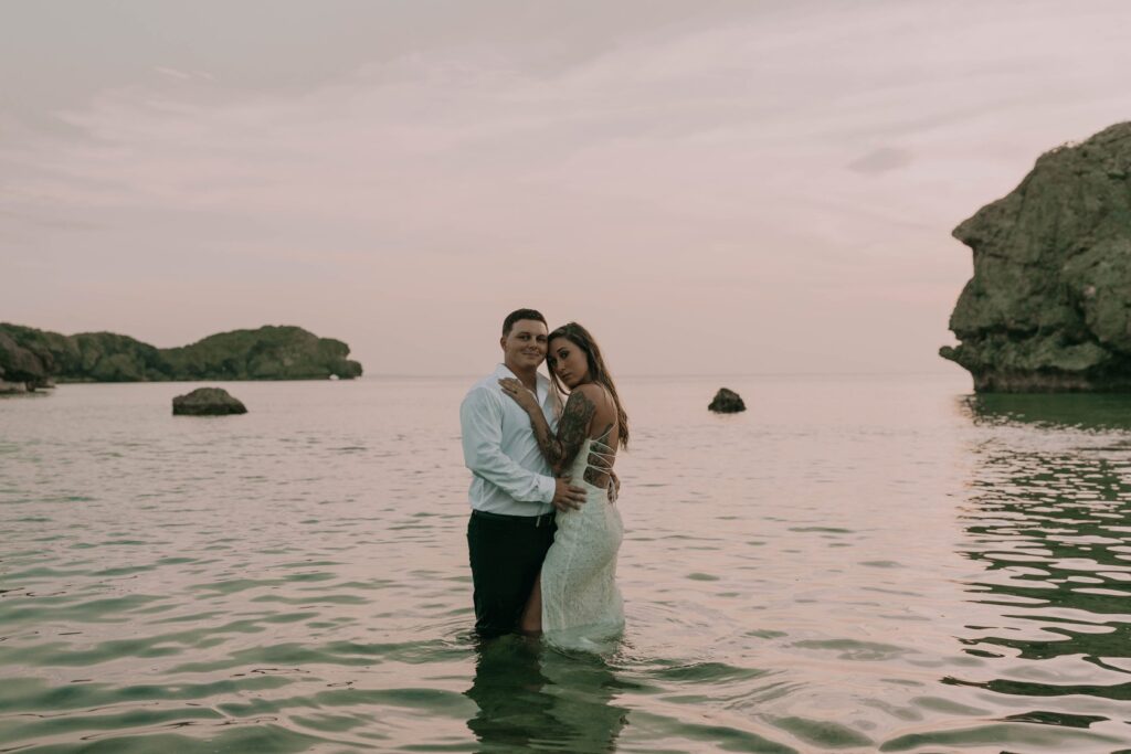 In the water at Mermaid's Grotto