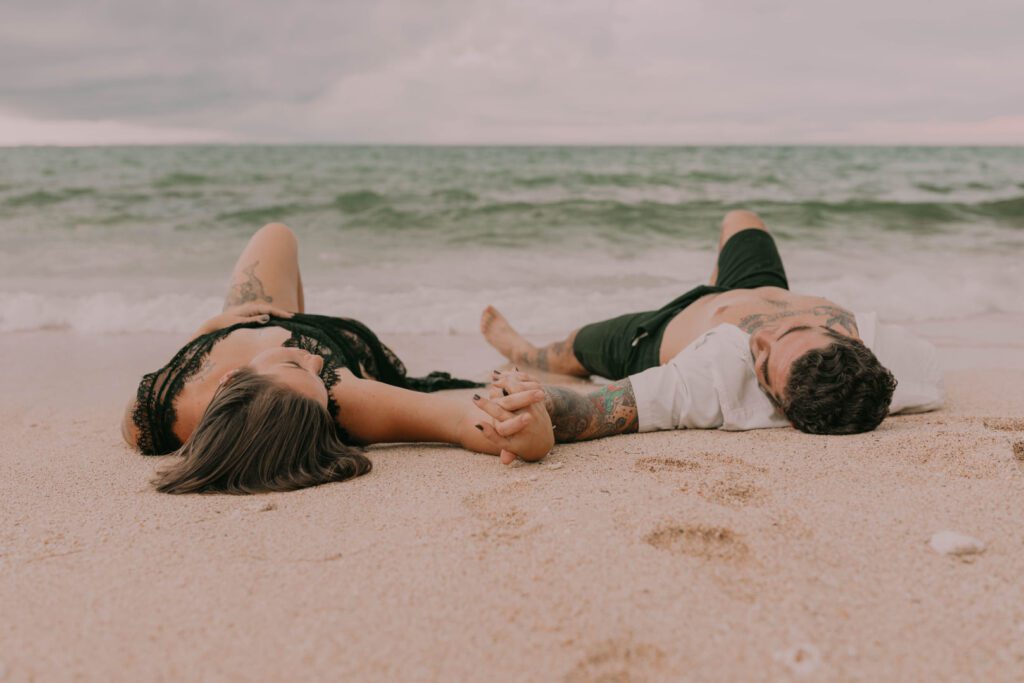 On the sand at Moon Beach